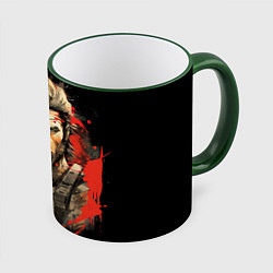 Кружка 3D Venom Snake Metal gear game, цвет: 3D-зеленый кант