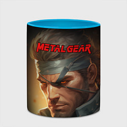 Кружка 3D Веном Снейк из игры Metal gear, цвет: 3D-белый + небесно-голубой — фото 2