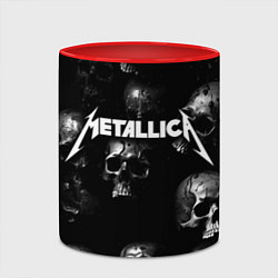Кружка 3D Metallica - logo rock group, цвет: 3D-белый + красный — фото 2