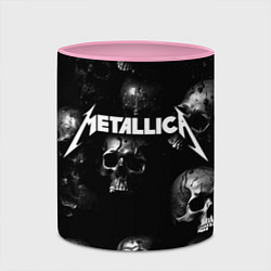 Кружка 3D Metallica - logo rock group, цвет: 3D-белый + розовый — фото 2