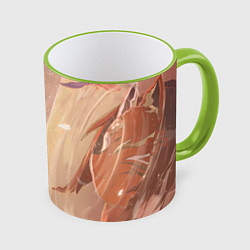 Кружка 3D Honkai Star Rail Sparkle smile, цвет: 3D-светло-зеленый кант