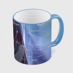 Кружка 3D Honkai Star Rail Sparkle smile, цвет: 3D-небесно-голубой кант