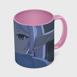 Кружка 3D Sousou no Frieren, цвет: 3D-белый + розовый