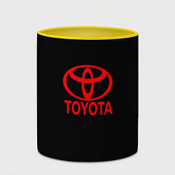 Кружка 3D Toyota red logo, цвет: 3D-белый + желтый — фото 2