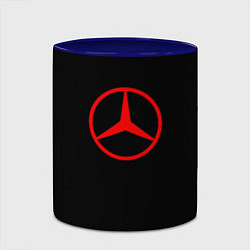 Кружка 3D Mercedes logo red, цвет: 3D-белый + синий — фото 2