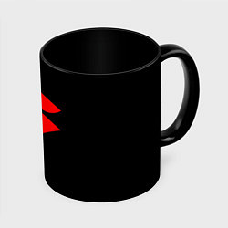 Кружка 3D Suzuki red logo, цвет: 3D-белый + черный