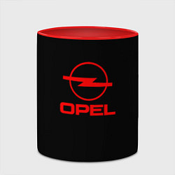 Кружка 3D Opel red logo auto, цвет: 3D-белый + красный — фото 2