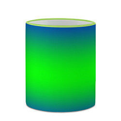 Кружка 3D Зелёный градиент текстура, цвет: 3D-светло-зеленый кант — фото 2