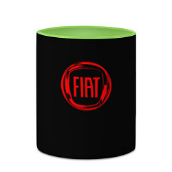 Кружка 3D FIAT logo red, цвет: 3D-белый + светло-зеленый — фото 2