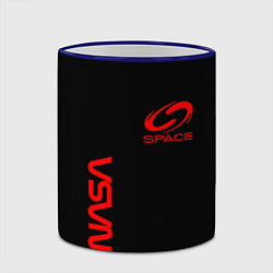 Кружка 3D Nasa space red logo, цвет: 3D-синий кант — фото 2