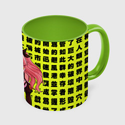 Кружка 3D Nicole Demara - Zenless Zone Zero gum ball, цвет: 3D-белый + светло-зеленый