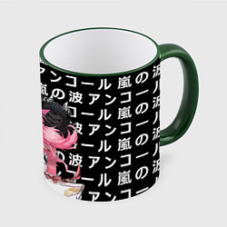 Кружка 3D Encore - Wuthering Waves, цвет: 3D-зеленый кант