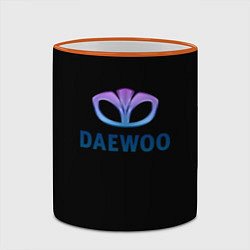 Кружка 3D Daewoo logo neon, цвет: 3D-оранжевый кант — фото 2