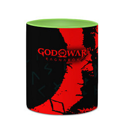 Кружка 3D God of War текстура, цвет: 3D-белый + светло-зеленый — фото 2