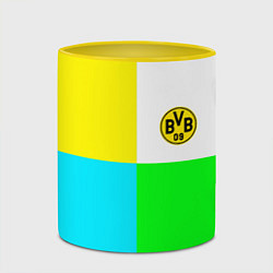 Кружка 3D Borussia color cport, цвет: 3D-белый + желтый — фото 2