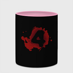 Кружка 3D Left 4 Dead logo красный, цвет: 3D-белый + розовый — фото 2