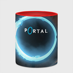 Кружка 3D Portal logo game, цвет: 3D-белый + красный — фото 2