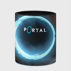 Кружка 3D Portal logo game, цвет: 3D-белый + черный — фото 2