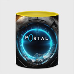 Кружка 3D Portal логотип игры, цвет: 3D-белый + желтый — фото 2