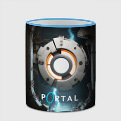 Кружка 3D Portal space, цвет: 3D-небесно-голубой кант — фото 2