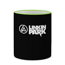 Кружка 3D Linkin park logo rock music, цвет: 3D-светло-зеленый кант — фото 2