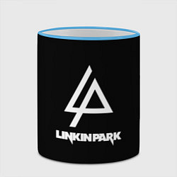 Кружка 3D Linkin park logo brend music, цвет: 3D-небесно-голубой кант — фото 2