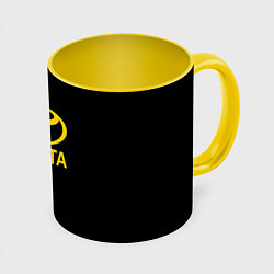 Кружка 3D Toyota yellow, цвет: 3D-белый + желтый