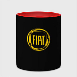 Кружка 3D FIAT logo yelow, цвет: 3D-белый + красный — фото 2