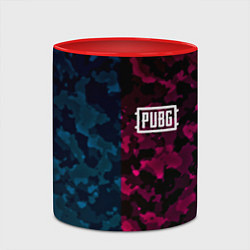 Кружка 3D PUBG camo texture, цвет: 3D-белый + красный — фото 2