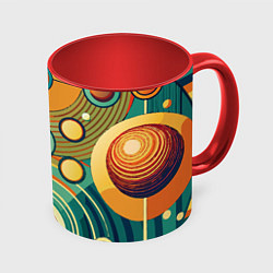 Кружка 3D Схема центра вселенной, цвет: 3D-белый + красный