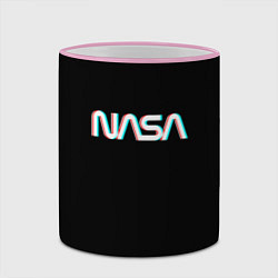 Кружка 3D NASA glitch, цвет: 3D-розовый кант — фото 2