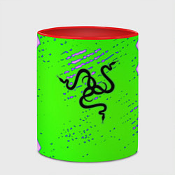 Кружка 3D Razer pattern geometry, цвет: 3D-белый + красный — фото 2
