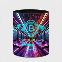 Кружка 3D Биткоин миллионер - загрузка, цвет: 3D-белый + черный — фото 2