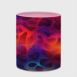 Кружка 3D Паттерн неоновой волны, цвет: 3D-белый + розовый — фото 2