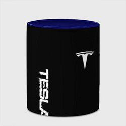 Кружка 3D Tesla logo white, цвет: 3D-белый + синий — фото 2