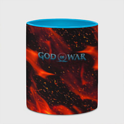 Кружка 3D God of war fire steel, цвет: 3D-белый + небесно-голубой — фото 2