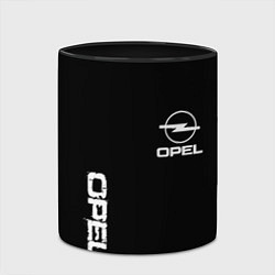 Кружка 3D Opel white logo, цвет: 3D-белый + черный — фото 2