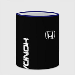 Кружка 3D Honda white logo auto, цвет: 3D-синий кант — фото 2