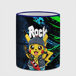 Кружка 3D Радостный Пикачу рок звезда, цвет: 3D-синий кант — фото 2