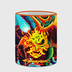Кружка 3D Cyberpunk hyperbeast steel, цвет: 3D-оранжевый кант — фото 2