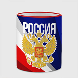 Кружка 3D Россия - герб и триколор, цвет: 3D-красный кант — фото 2