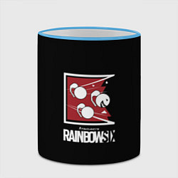Кружка 3D Rainbow six game ubisoft, цвет: 3D-небесно-голубой кант — фото 2
