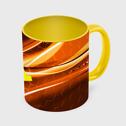 Кружка 3D Half life valve steel, цвет: 3D-белый + желтый