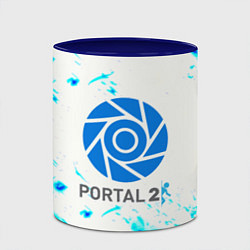 Кружка 3D Portal краски, цвет: 3D-белый + синий — фото 2