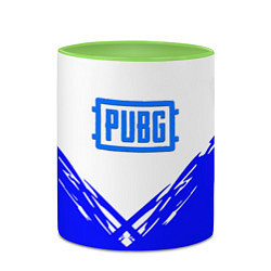Кружка 3D PUBG синие краски, цвет: 3D-белый + светло-зеленый — фото 2