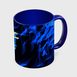 Кружка 3D Starcraft flame strategy, цвет: 3D-белый + синий