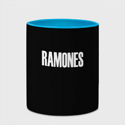 Кружка 3D Ramones white logo, цвет: 3D-белый + небесно-голубой — фото 2