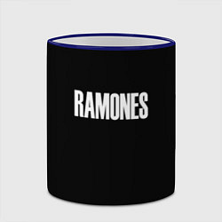 Кружка 3D Ramones white logo, цвет: 3D-синий кант — фото 2