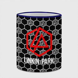 Кружка 3D Linkin park logo pattern, цвет: 3D-синий кант — фото 2