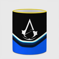Кружка 3D Assassins Creed logo abstergo, цвет: 3D-желтый кант — фото 2